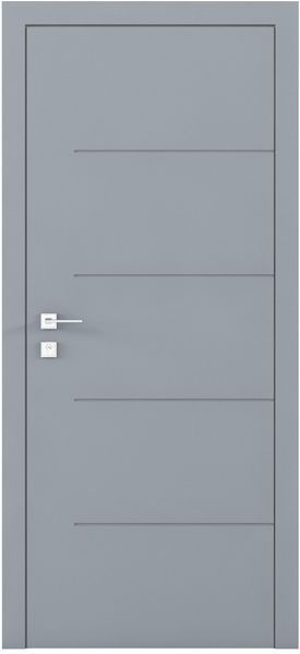 Фарбовані двері міжкімнатні Cortes Prima глухі з фрезеруванням 23 4501916928107 фото