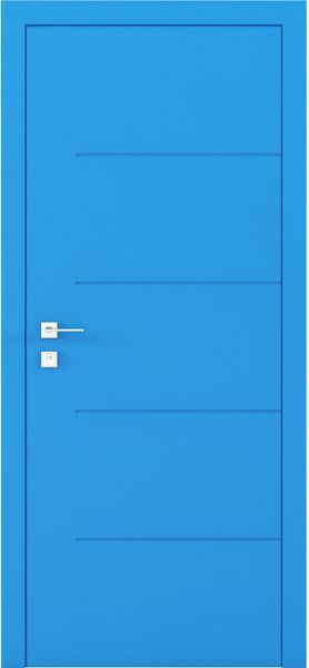 Фарбовані двері міжкімнатні Cortes Prima глухі з фрезеруванням 23 4501916928107 фото