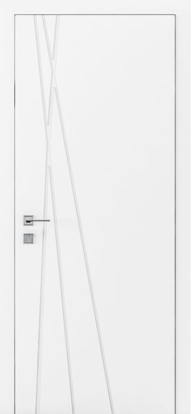 Фарбовані двері міжкімнатні Cortes Prima глухі з фрезеруванням 21 4481916898342 фото