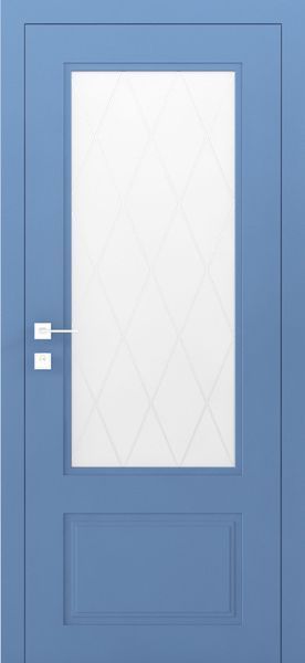 Фарбовані міжкімнатні двері Cortes Galant скло 5481917768107 фото