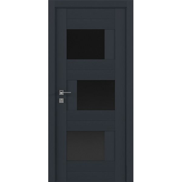 Міжкімнатні двері з ПВХ покриттям Modern PALERMO напівскло BLK 343151569261 фото