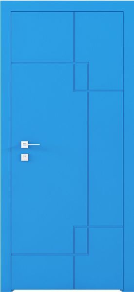 Фарбовані двері міжкімнатні Cortes Prima глухі з фрезеруванням 6 4611917302107 фото
