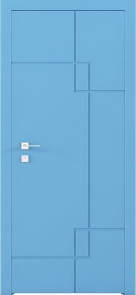 Фарбовані двері міжкімнатні Cortes Prima глухі з фрезеруванням 6 4611917302107 фото