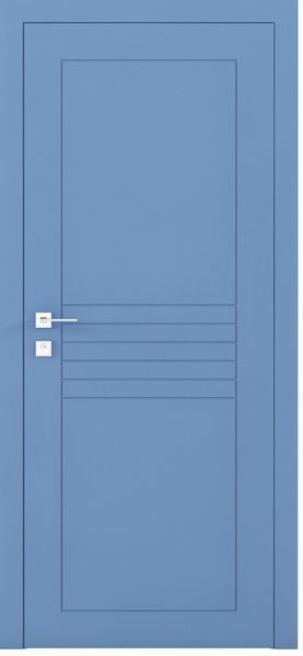 Фарбовані двері міжкімнатні Cortes Prima глухі з фрезеруванням 5 4601917268107 фото